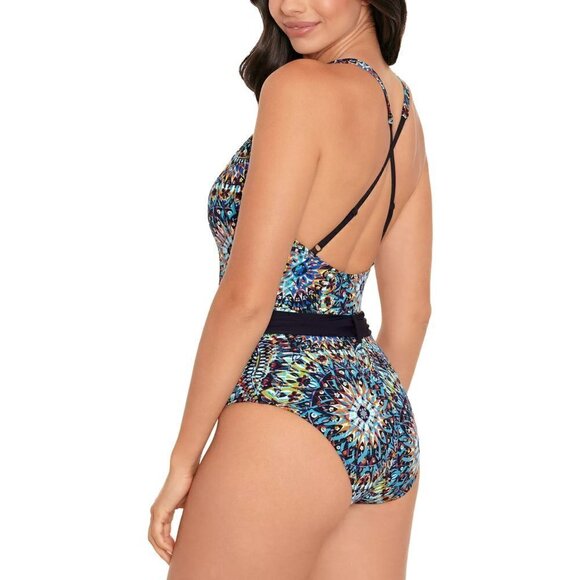 NWT Skinny Dippers By Miraclesuit Motley Tiffi Tummy Control One-Piece Swimsuit - Picture 2 of 7